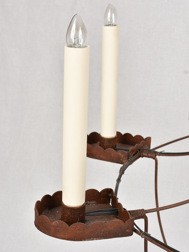 Artisan made 8 branch chandelier 31½" x 41¼"