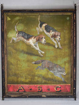 Rare French sign from a hunting supply store - two sided 32¼" x  41¾"
