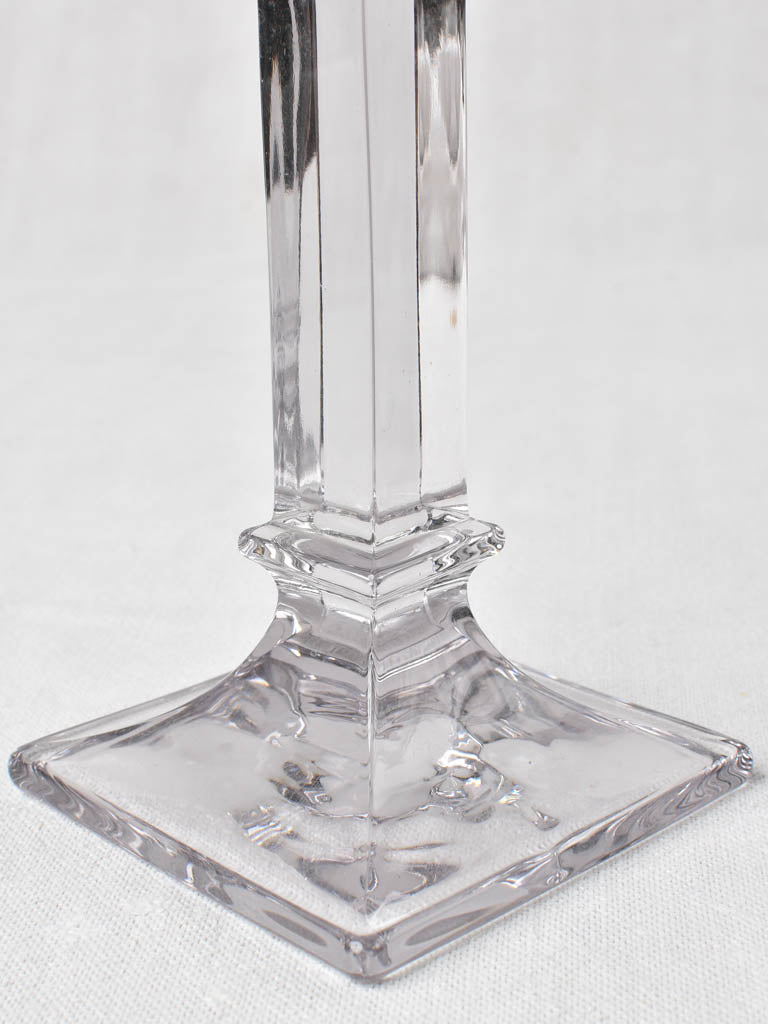Elegant Blown Glass Art Deco Candle Holders