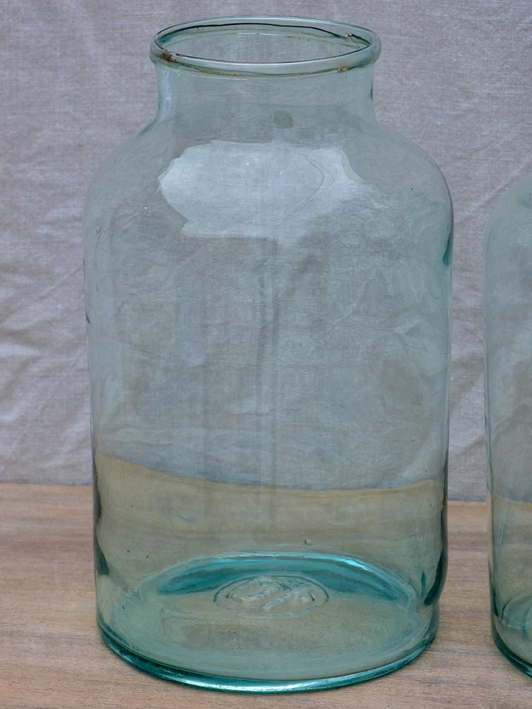 Pair of antique French preserving jars 20½"