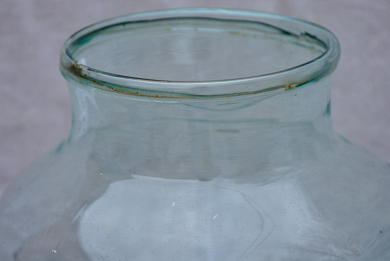 Large antique French preserving jar with aqua glass – Chez Pluie
