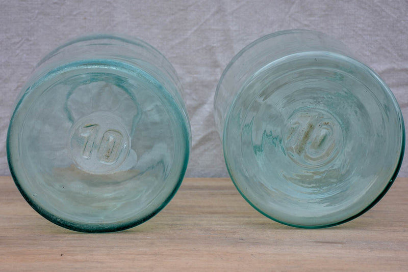 Pair of antique French preserving jars 20½"