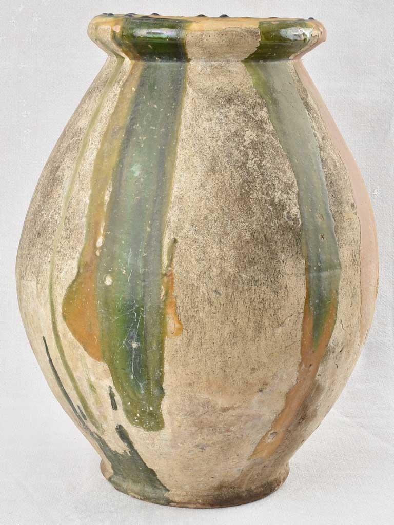 19th century Castelnaudary olive jar 20"