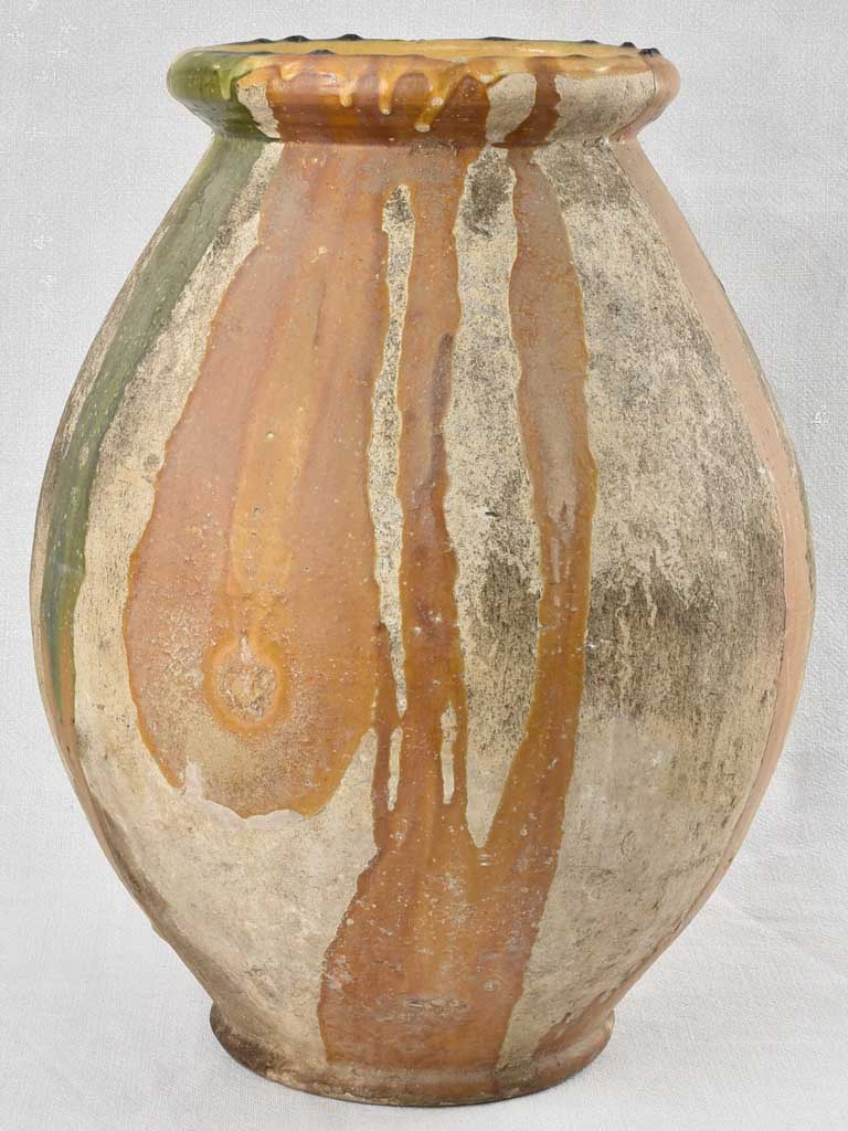 19th century Castelnaudary olive jar 20"