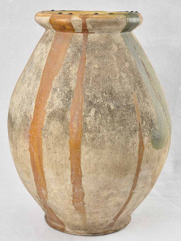 19th century Castelnaudary olive jar 20"