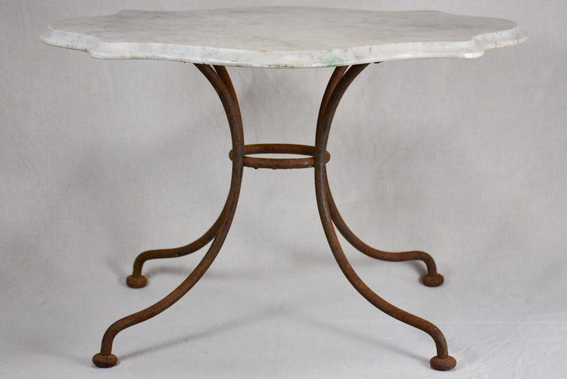 Early 20th-century marble butcher's display table 27½" x 19¾"