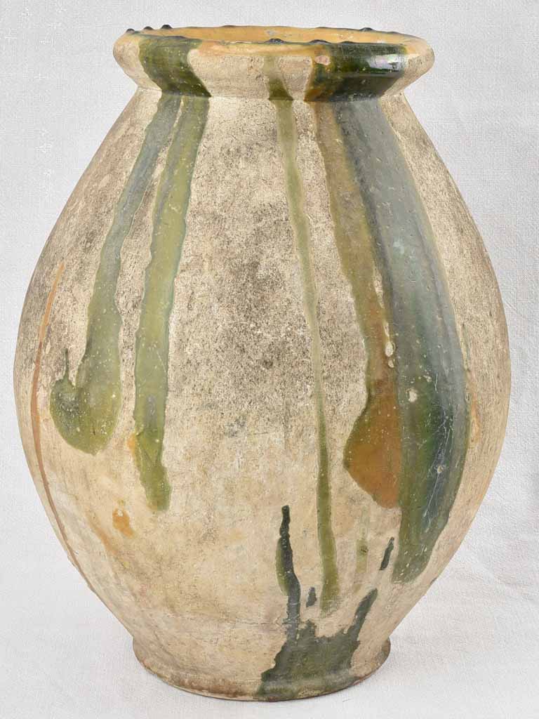 19th century Castelnaudary olive jar 20"