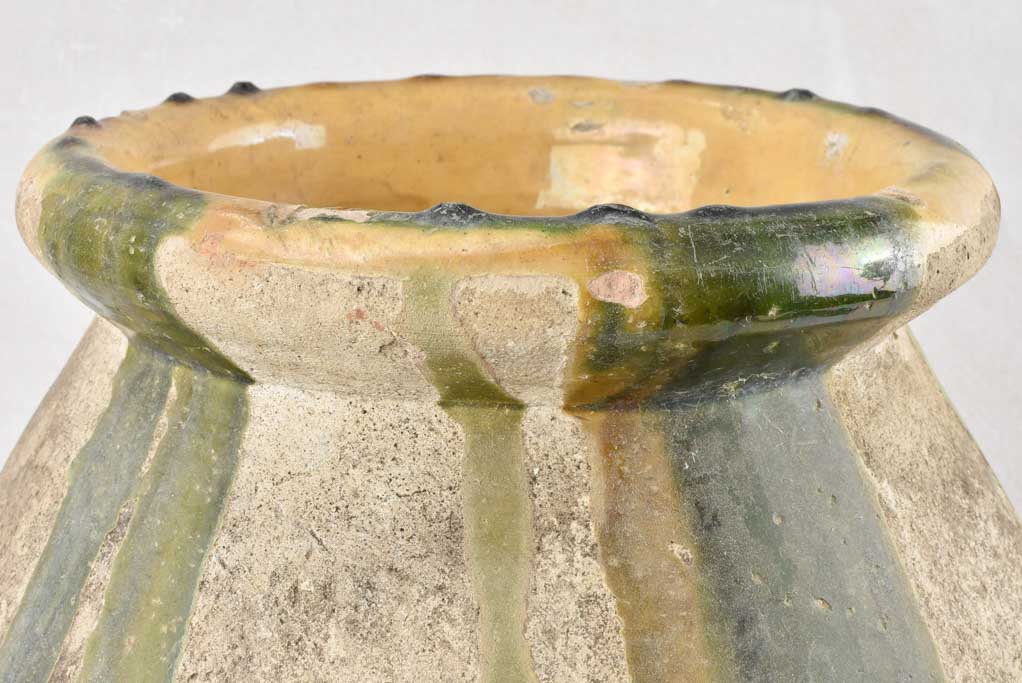 19th century Castelnaudary olive jar 20"