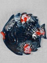 Ten plates, fish-shaped, Vallauris 9½" x 10¼"