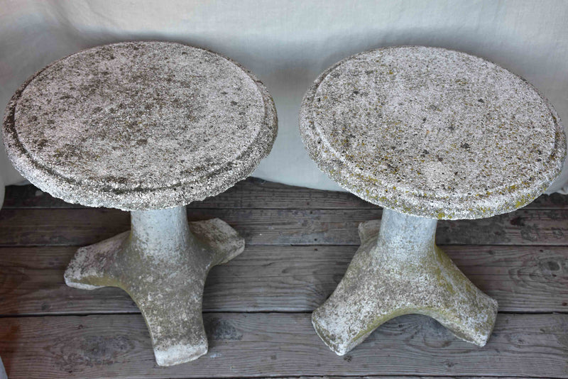 A pair of vintage Italian garden stools