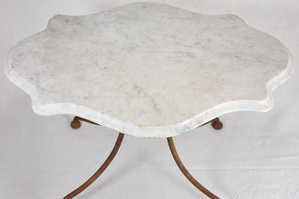 Early 20th-century marble butcher's display table 27½" x 19¾"