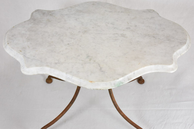 Early 20th-century marble butcher's display table 27½" x 19¾"
