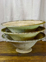 Three large vintage French garden planters