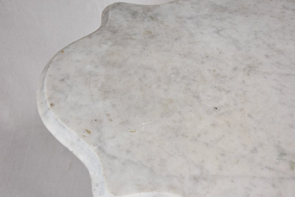 Early 20th-century marble butcher's display table 27½" x 19¾"