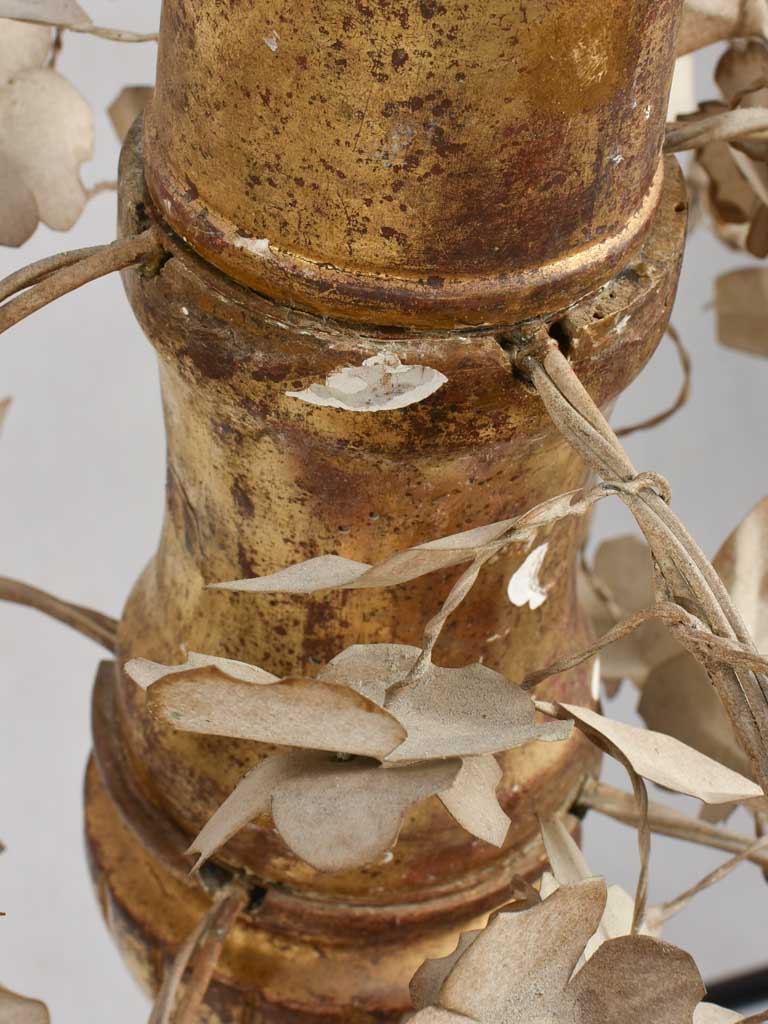 Vintage blossom tole chandelier with 8 arms 31½" x 27½"