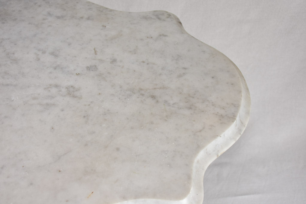 Early 20th-century marble butcher's display table 27½" x 19¾"