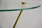 1970's glass side table / martini table 21¾"