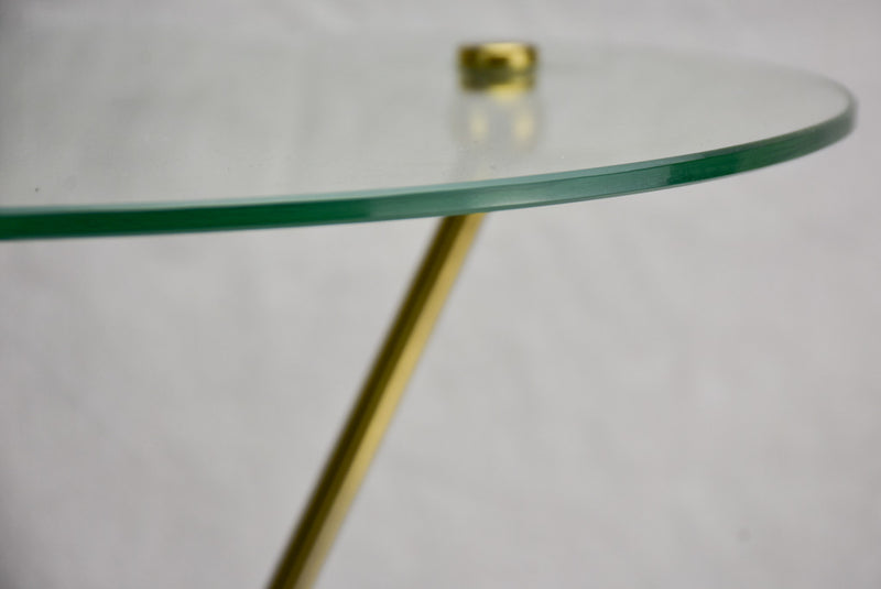 1970's glass side table / martini table 21¾"