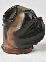 Superbly crafted old bulldog inkwell