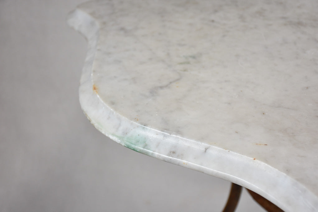Early 20th-century marble butcher's display table 27½" x 19¾"
