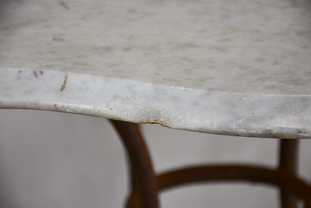 Early 20th-century marble butcher's display table 27½" x 19¾"