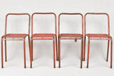 Set of 4 stack-able outdoor chairs, René Malaval