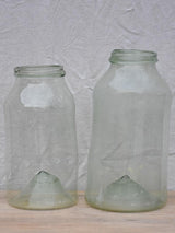 Pair of extra large antique French preserving jars 20½"