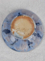 12 vintage ceramic bowls with blue glaze 3½"