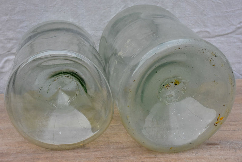 Pair of extra large antique French preserving jars 20½"