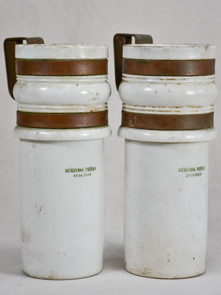 Pair of French bain marie pots - Merindol Freres Avignon 12¼"