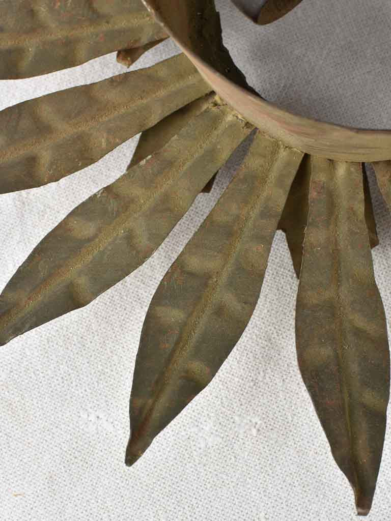 1960s brass ceiling light - sunburst 13½"