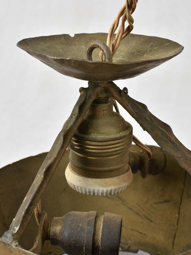 1960s brass ceiling light - sunburst 13½"