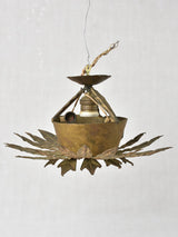 1960s brass ceiling light - sunburst 13½"