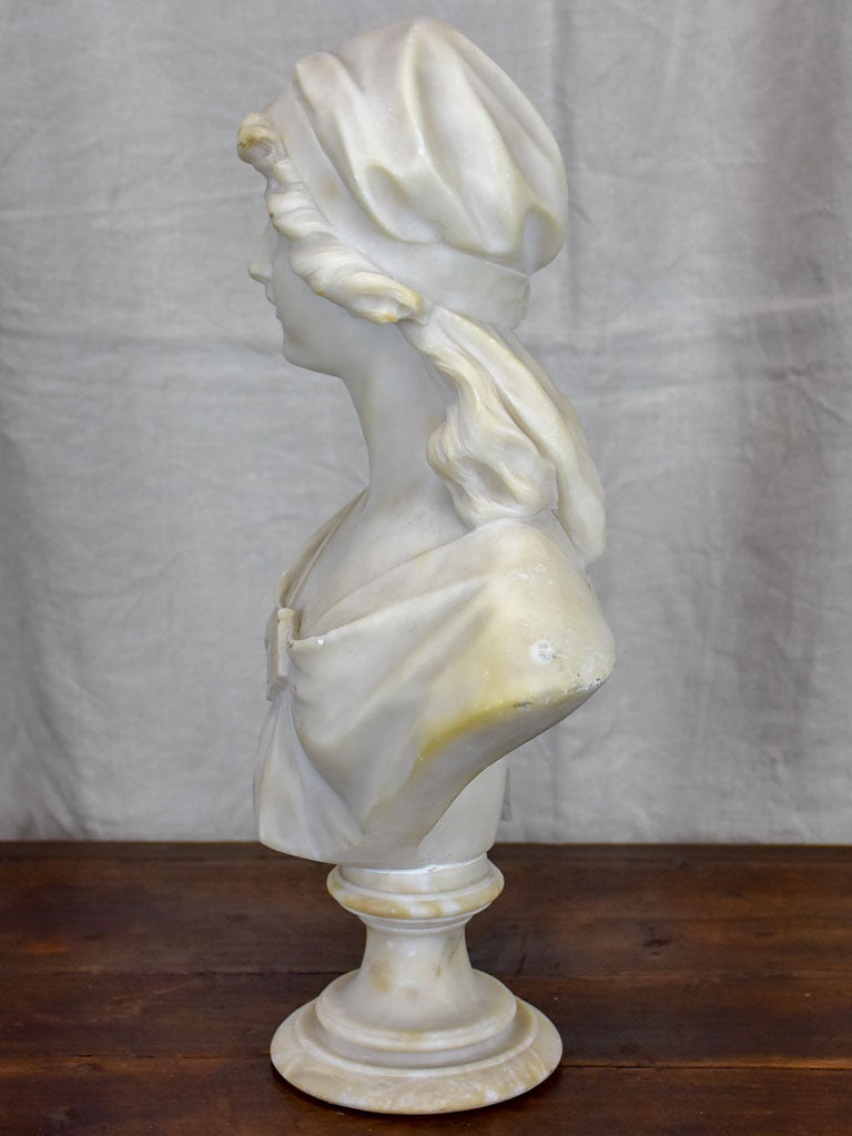 European marble female bust