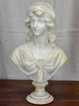 European marble female bust