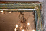 19th-century French mirror with timeworn glass and patinated timber frame 23¾" x 27½"