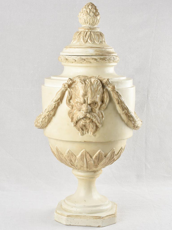 Vintage Bacchus Adorned Ceramic Urn