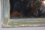 19th-century French mirror with timeworn glass and patinated timber frame 23¾" x 27½"