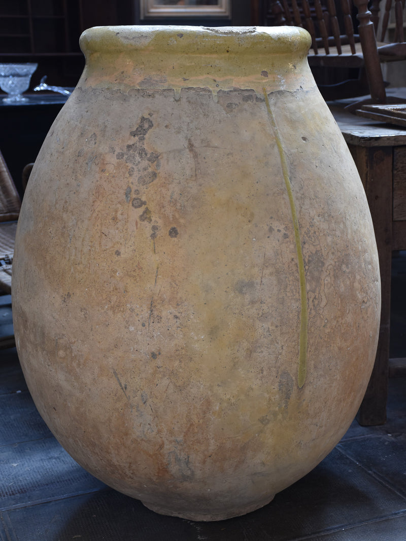 Biot jar, yellow glaze, very large, 18th-century