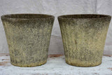 Pair of mid-century fluted reconstitued stone garden planters