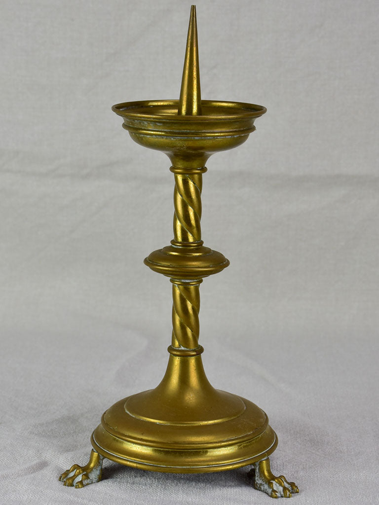 Nineteenth-century elegant brass candlestick