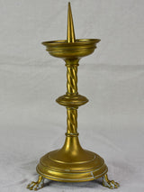 Antique gold-patinated brass candlestick