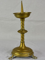 Antique gold-patinated brass candlestick