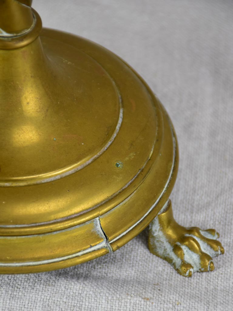 Late 1800s ornate brass candlestick