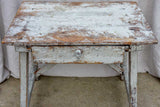 Rustic farm table with drawer and cross bracing