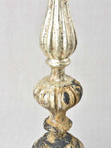 Vintage silver patina altar candlestick