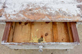 Rustic farm table with drawer and cross bracing
