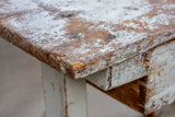 Rustic farm table with drawer and cross bracing