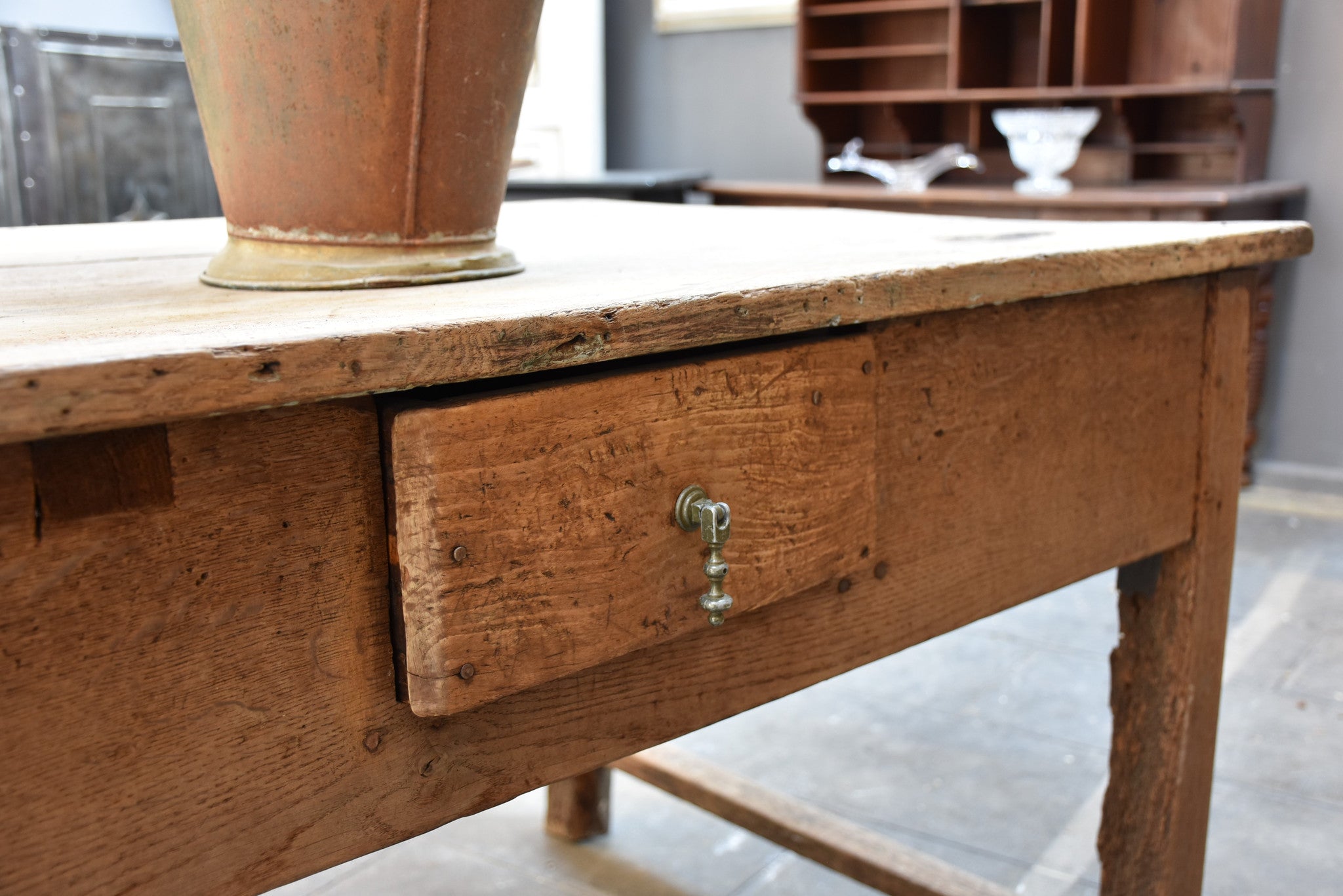 Antique French country farm table – 19th century