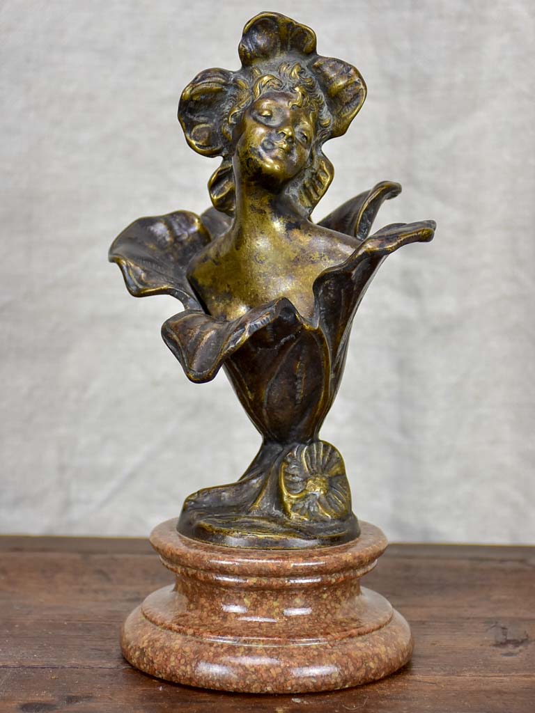 Antique French bronze bust